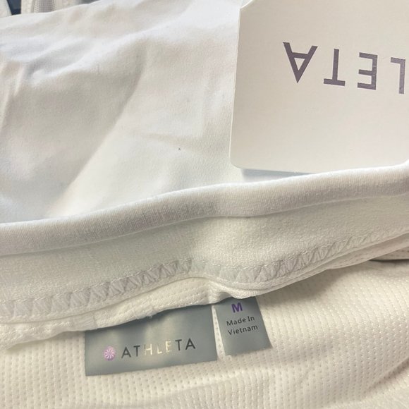 NWT ! ATHLETA White Transcendence Sports Bra - Picture 6 of 7